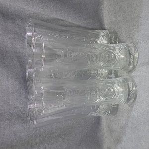 Carlsberg Set Of Five .25l Embossed Logo Beer Glass
